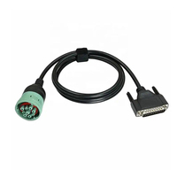 Ventas al por mayor personalizado Tipo 2 verde J1939 9 pines macho a RS232 DB25 VGA 25 pines hembra Cable adaptador para camión ELD dispositivo