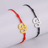 Bouddha Hindou Yoga Om Aum Bracelet En Acier Inoxydable Boîte Chaîne Bracelet Femmes Hommes Hindouisme Amulette Vintage Bijoux Cadeau