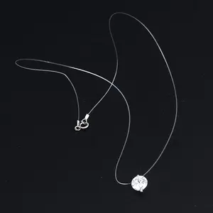 Zooying Simple invisible transparent fishing line necklace chain clavicle chain wholesale zircon short necklace mermaid tears