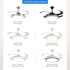 42'' Modern LED Ceiling <b>Fan</b> with Retractable Light and <b>Remote</b> <b>Control</b> Iron Lamp Body for Bedroom & Living Room Use DC Motor - Product Image 5