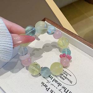Pulsera de Cuentas de Cristal Rosa y <span class=keywords><strong>Aguamarina</strong></span> Curativa de Feng Shui, Hecha a Mano con Creatividad Natural, para Regalos del Día del Padre - Product Image 2
