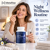 Capsules de magnésium, vitamine D, niacine et mélatonine en marque privée OEM, complément pour le sommeil, le bien-être, l'énergie et le métabolisme, 60 unités