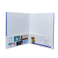 Classeur A4 avec logo personnalisé en papier Porte-documents de présentation de biens immobiliers en relief à double poche Produits de classement imprimés