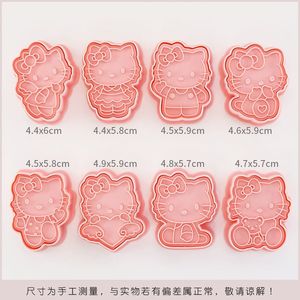 Molde para galletas de Hello Kitty, 6 piezas, tipo prensa 3D, forma de dibujos animados para decoración de pasteles y fondant - Product Image 5