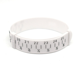 Pulsera de tamaño ajustable <span class=keywords><strong>barata</strong></span>, herramienta de medición de cinta métrica, brazalete de plástico - Product Image 2