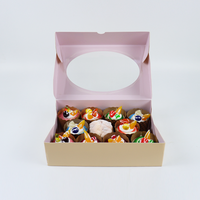 Livraison OEM donut food chocolat papier ondulé boîte à biscuits emballage boîtes postales personnalisées avec logo personnalisé