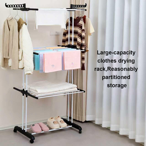 Séchoirs à <span class=keywords><strong>linge</strong></span> pliables portables mobiles d'intérieur pour vêtements Séchoir à <span class=keywords><strong>linge</strong></span> rétractable avec roulettes - Product Image 4