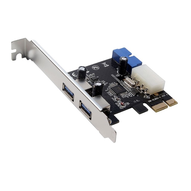 PCI-E PCI Express Pcie to USB 3.0 2 Port Converter Pcie Adapter Card Front Panel With 4Pin 20Pin