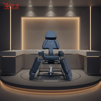 Table de massage commerciale multifonctionnelle inclinable et réglable en cuir PVC noir robuste, pivotante à 360°, pour écoles