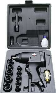 Kit de clé à chocs pneumatique SS SAMSON, qualité industrielle, 17 pièces, en vente - Product Image 2