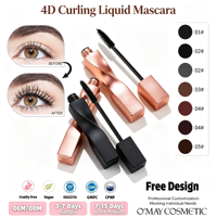Nouveauté Mascara 4D Courbant et Allongeant, Marque Privée, Longue Tenue, Imperméable, Anti-Bavures, Emballage Personnalisé