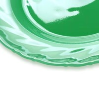 Europäischer Großhandel: Luxuriöse Jade-grüne Glas-Platzteller für Hochzeiten und Heimdekoration