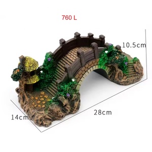 Paisaje decoración puente acuario pecera puente Artificial resina equipo accesorios ornamento cueva acuática mascota pez - Product Image 5