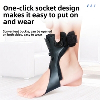 Orthèse médicale pour pied tombant, attelle de cheville réglable à tension réglable, légère, respirante, avec fermeture à lacets, correcteur de pied tombant pour