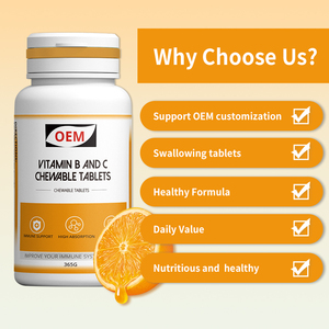 Жевательные таблетки OEM с витаминами B и <span class=keywords><strong>C</strong></span>, комплекс витаминов группы B с витамином <span class=keywords><strong>C</strong></span> для сезонных изменений, иммунной защиты, быстрая доставка, 365 г - Product Image 2
