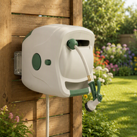 Chariot de jardinage robuste et portable pour tuyau d'arrosage haute pression de 5/8 pouce, avec enrouleur facile pour l'irrigation et le lavage de pelouse