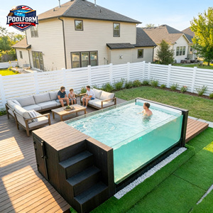 Hot Sale Outdoor Wood Finish Composite Fiberglass Children's Family Use Massage <b>Pool</b> Container Above Ground Swimming <b>Pool</b> - Product Image 5