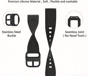 Bracelet de montre en silicone de 20 mm pour <span class=keywords><strong>Samsung</strong></span> <span class=keywords><strong>Galaxy</strong></span> <span class=keywords><strong>Watch</strong></span> <span class=keywords><strong>Active</strong></span> <span class=keywords><strong>R500</strong></span> Active2 40 mm 44 mm SM-R820 SMR830 - Product Image 6