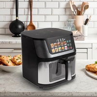 Friteuse à air 9L en acier inoxydable, design intelligent sans huile, appareil de cuisine très apprécié, personnalisable, fourni directement par l'usine