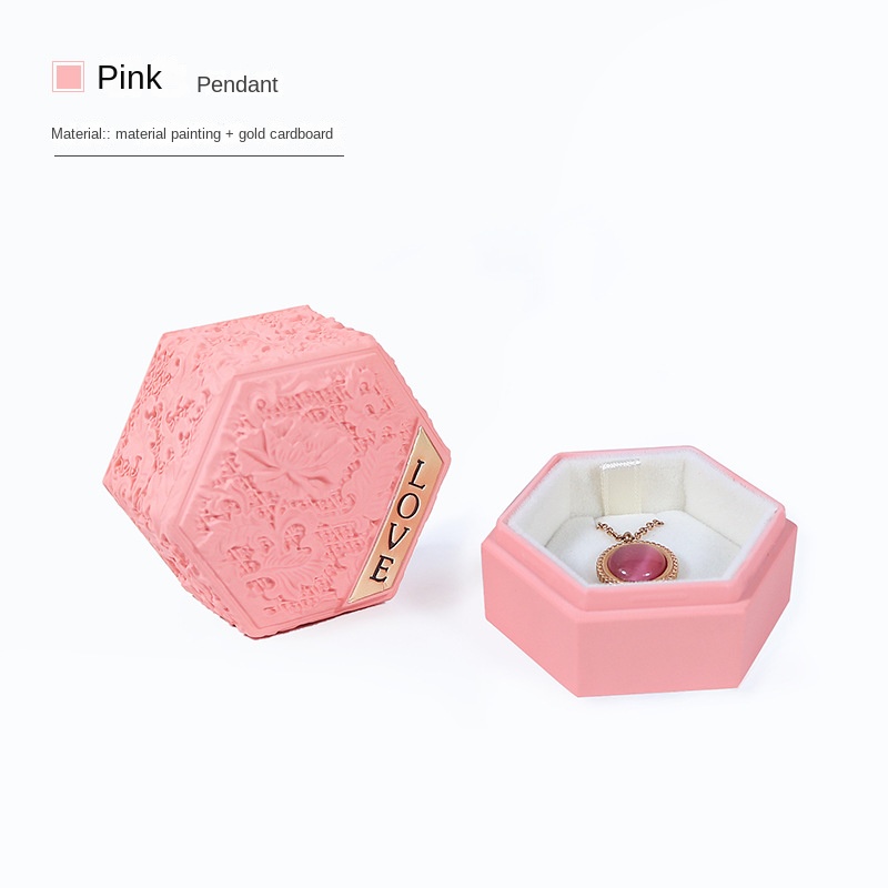 Boîte pendentif rose