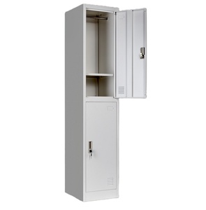Casier en acier simple à 2 portes et 2 niveaux avec serrure à clé, étanche et durable, pour le rangement des vêtements des élèves - Product Image 6