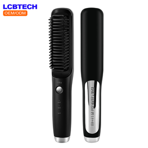 Vente d'usine nouveaux hommes fer à lisser brosse peigne Tourmaline céramique cheveux bigoudi fer pour les deux lissant les cheveux à friser - Product Image 1