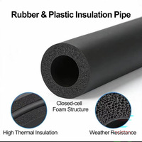 Muestra Disponible, Tubo de Aislamiento de Plástico y Goma Insonorizante, Impermeable e Inodoro para Ingeniería de Tuberías