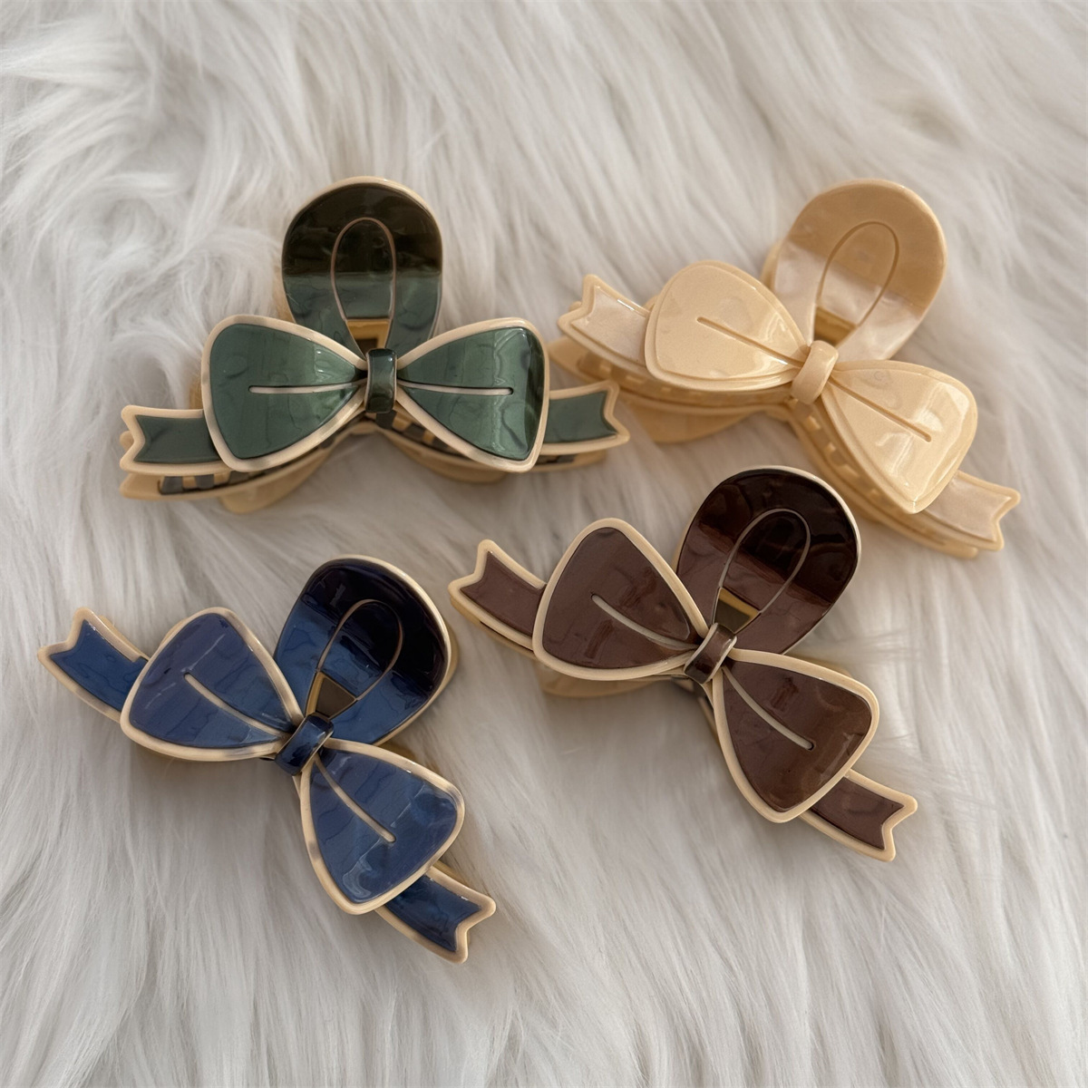 Wholesale Acetate Bow Knot Hair Claw Clip Gifts Acrylic Bath 