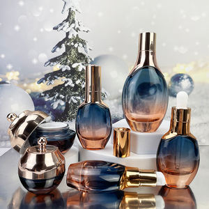 Flacon cosmétique rond de luxe en verre, capacité 30ml 50ml 100ml, pot à crème pour le visage avec couvercle 30g 50g 100g, et contenant de lotion 120ml - Product Image 1