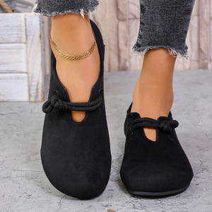 <span class=keywords><strong>Mocassini</strong></span> Leggeri da <span class=keywords><strong>Donna</strong></span> con Taglio a V e Decorazione a Nodo, Suola Morbida in <span class=keywords><strong>Camoscio</strong></span>, Calzature Casual da Ufficio per Autunno ed Estate - Product Image 6