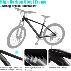 Bicicleta de Montaña Rodado 27.5", Cambios Giratorios de 21 Velocidades, Frenos de Disco, Bicicleta para Adulto con Horquilla de Suspensión, Ideal para Aventureros - Product Image 2