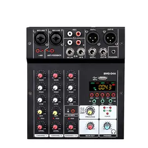 Mélangeur Audio BMG, Interface DJ à 4 canaux pour l'enregistrement sur ordinateur, bandes