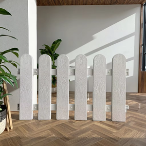 <strong>Edgings</strong> Lawn Flowerbeds Plant <strong>Borders</strong> Easy Installation <strong>Wood</strong> Looking Garden Fence White Indoor/Outdoor Nature Courtyard 12- 30cm - Product Image 1