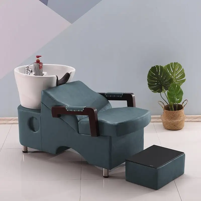 Cadeira de shampoo para salão de beleza, para centro de shampoo, cama de shampoo com design de cadeira