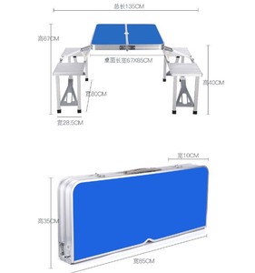 Outdoor <b>Table</b> and Outdoor Furniture General Use Aluminum <b>Folding</b> Picnic <b>Table</b> With Chairs SLH029 Outdoor Heights <b>Adjustable</b> Picn - Product Image 6