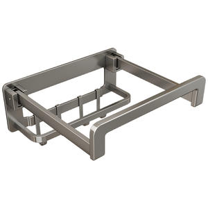 Étagère murale pliable en aluminium pour lavabo, multi-usages, installation sans perçage, pour salle de bain, cuisine, dortoir - Product Image 3