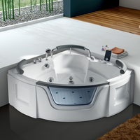 Baignoire de massage ovale moderne en acrylique de Foshan avec 8 jets, vente directe d'usine, jacuzzi personnalisé
