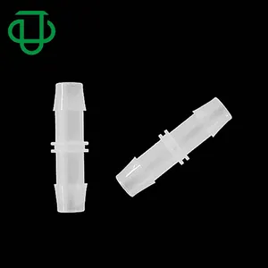 Medical Grade PP 5/16"x5/16" Tubing Barb I Shape Plastic 2 Way Equal Barb Straight Tube Connector