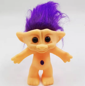 <strong>Indian</strong> Ugly <strong>Doll</strong> PVC Retro Troll <strong>Doll</strong> 80s Nostalgic <strong>Doll</strong> Long Hair Magic Hair Toy Decompression Custom Toy - Product Image 4