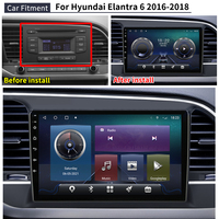 Autoradio GPS Android Krando 9'' pour Hyundai Elantra 6 2016-2018, Navigation automobile, CarPlay sans fil, unité principale de voiture