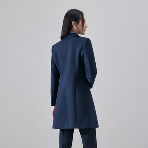 Women's Professional Woolen Overcoat Mid Length Thickened Warm Slim Fit For Office Work - Product Image 4