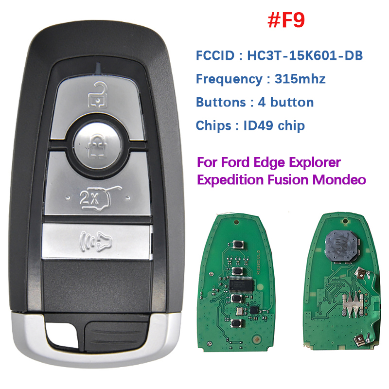 CN018109 315/434/868/902 Remote Key For Ford Edge Explorer Expedition Fusion Mondeo F150 Replacement Smart Keyless Promixity