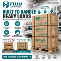 Boîtes en carton ondulé de qualité industrielle, robustes et écologiques FUJU - Forme et doublure personnalisables, impression de logo personnalisée, tendance de la mode