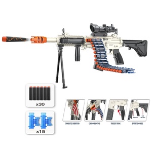 Kiki New M416 tiểu liên điện Súng Airsoft, đồ chơi Blaster với 30 bọt phi tiêu và 15 bọt clip, ngoài trời Trò chơi bắn súng đồ chơi 6-12 - Product Image 2
