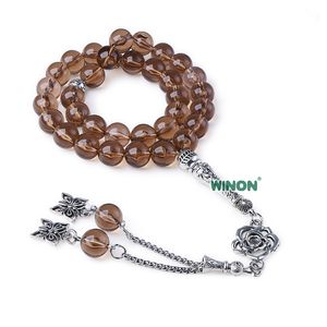 Nuovo Design Winon: Perline di Preghiera Musulmane in Resina Marrone Tè da 10mm, Misbaha Islamica, Regalo per Eid e Ramadan - Product Image 3
