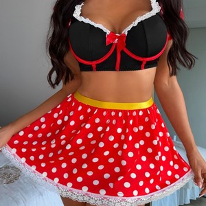 EJZ-9693 Lingerie érotique de haute qualité Femme Polka Dots Cosplay Lingerie sexy Ensembles pour femmes - Product Image 2