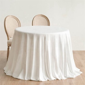 Venta al por mayor personalizado poliéster publicidad mantel de billar blanco boda a granel Logo decoración para eventos Navidad cuadrado tejido patrón - Product Image 5