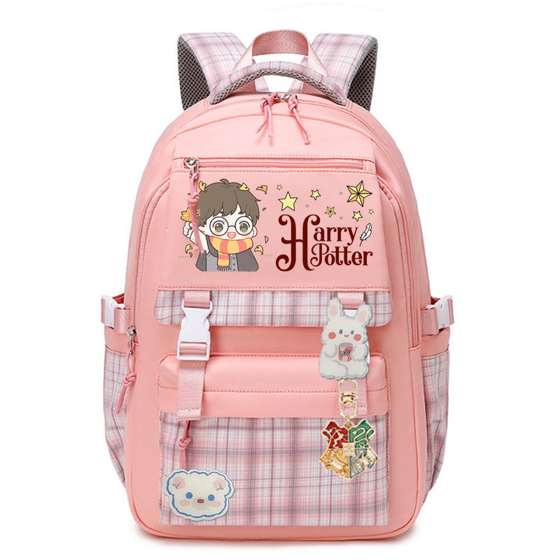 Jk pink scarf-harry potter-1 charm  2 badges