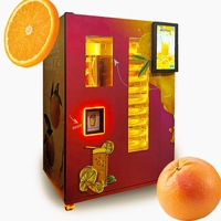 Staaloranje sapautomaat op maat gemaakte kleur en vorm, automatische reinigingsfunctie, touchscreen (21,6 inch), muntwissel, afstandsbediening