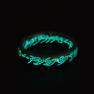 Bague du <span class=keywords><strong>Seigneur</strong></span> <span class=keywords><strong>des</strong></span> <span class=keywords><strong>Anneaux</strong></span> en Acier Inoxydable Gravée, <span class=keywords><strong>Réplique</strong></span> du <span class=keywords><strong>Seigneur</strong></span> <span class=keywords><strong>des</strong></span> <span class=keywords><strong>Anneaux</strong></span>, Style Viking Nordique, Or et Argent Lumineux, Bijou Unisexe pour Homme - Product Image 6